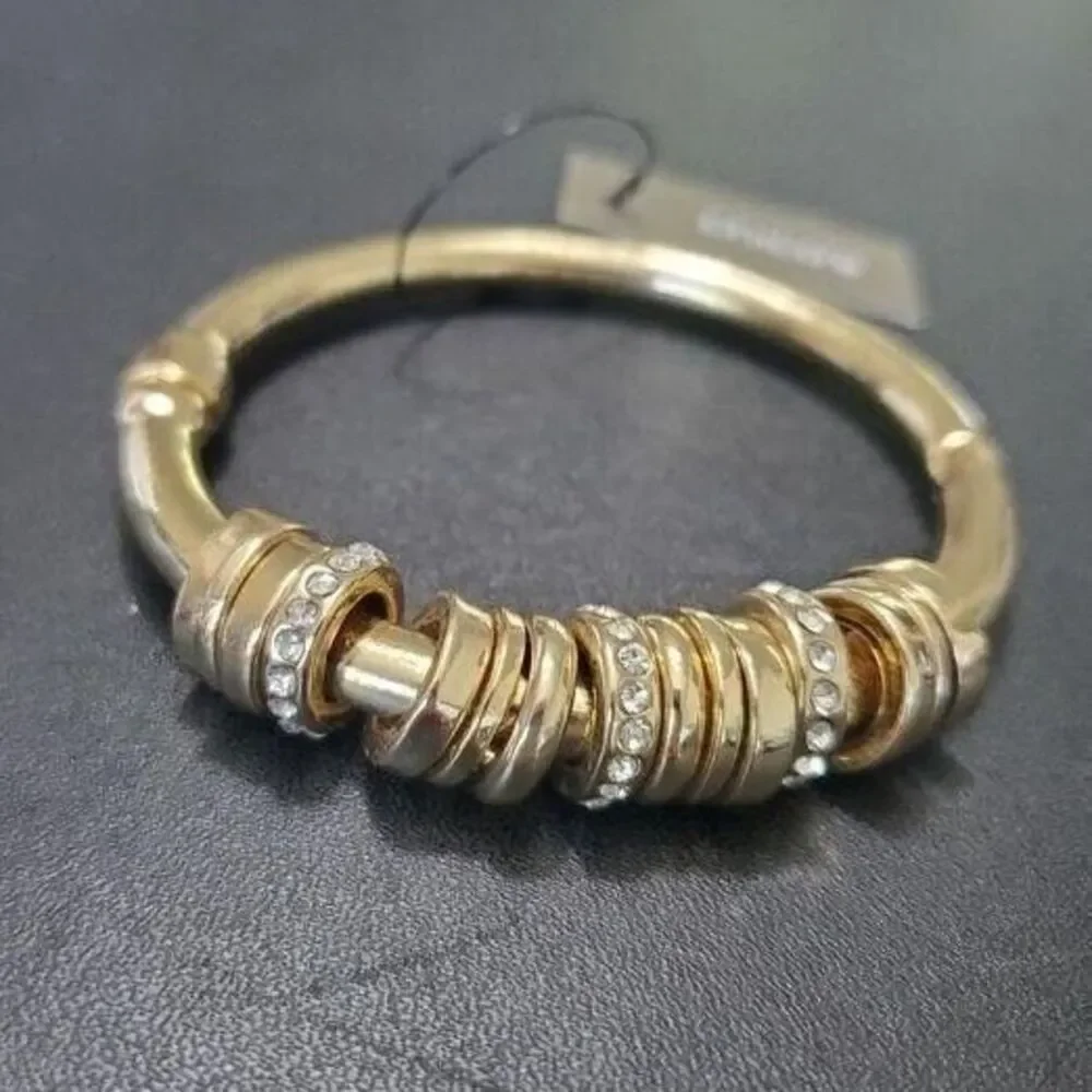 Chico's gold tone bangle bracelet 6.5